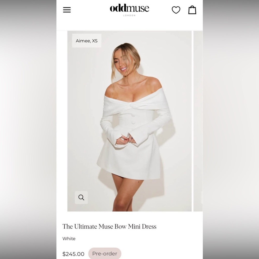 Oddmuse - bow mini dress
